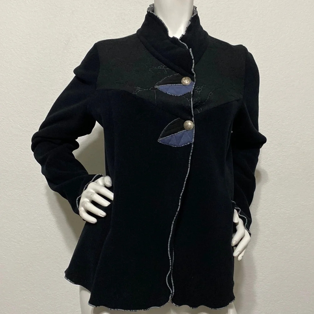 Red Rover NWT PolarTec Wind Pro Black Fleece Jacket Size XS